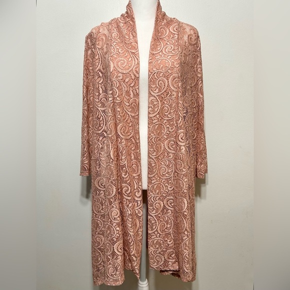 Shannon Ford New York Lace Open Front Kimono Cardigan - Picture 1 of 11